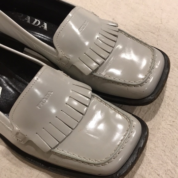 Vintage Prada Fringed Loafers Size 36 1/2 with Dust Bags and Cloth - Picture 4 of 16